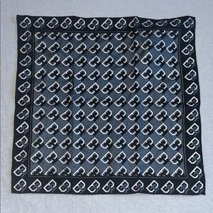 Banana Republic Navy Blue and Blue Grey Patterned Pocket Square